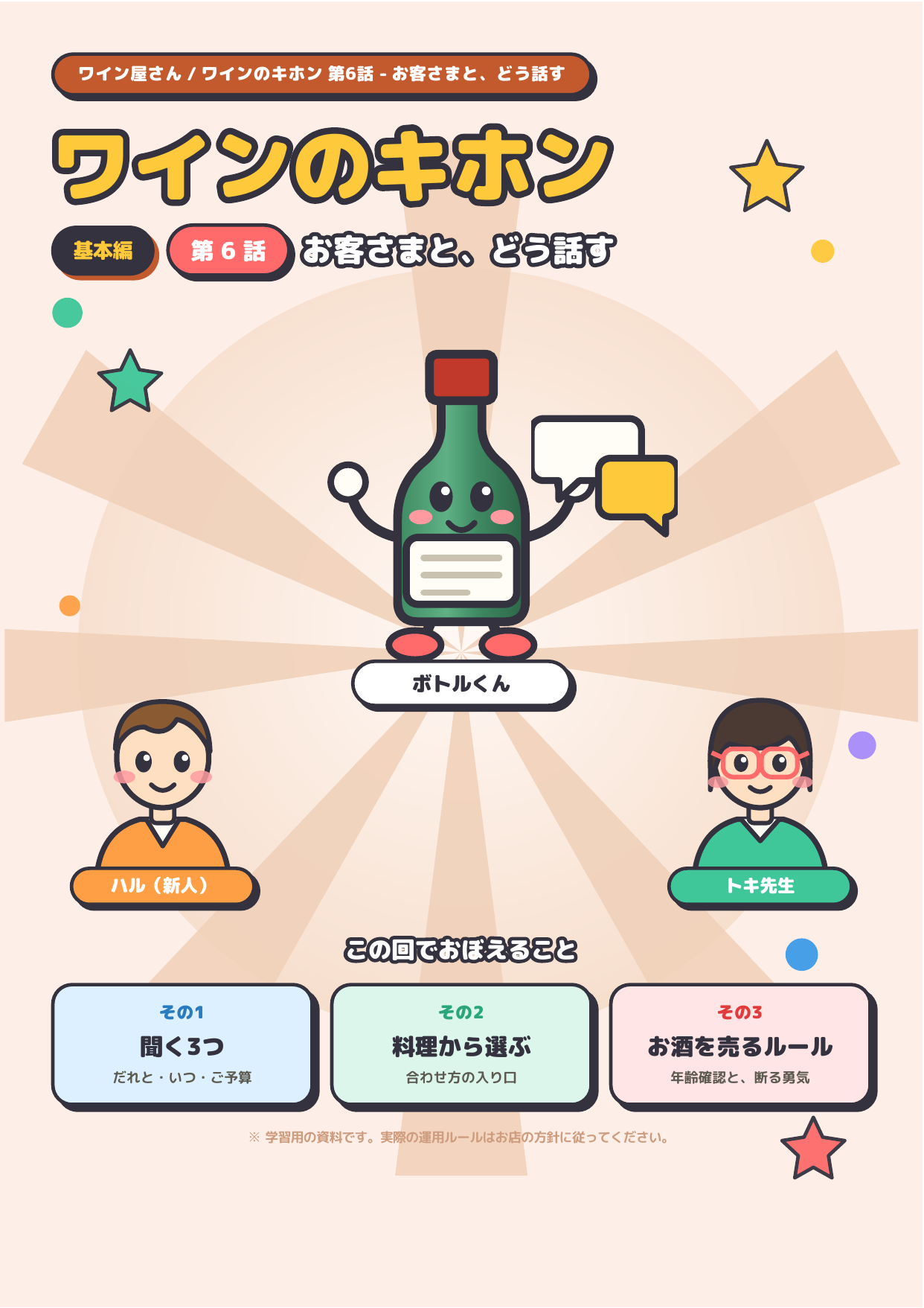ワインのキホン 第6話 ─ お客さまと、どう話す 表紙