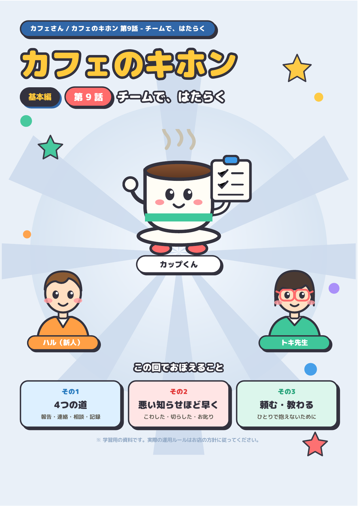 カフェのキホン 第9話 ─ チームで、はたらく 表紙