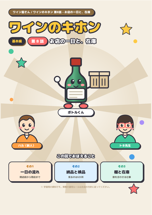 ワインのキホン 第8話 ─ お店の一日と、在庫 表紙
