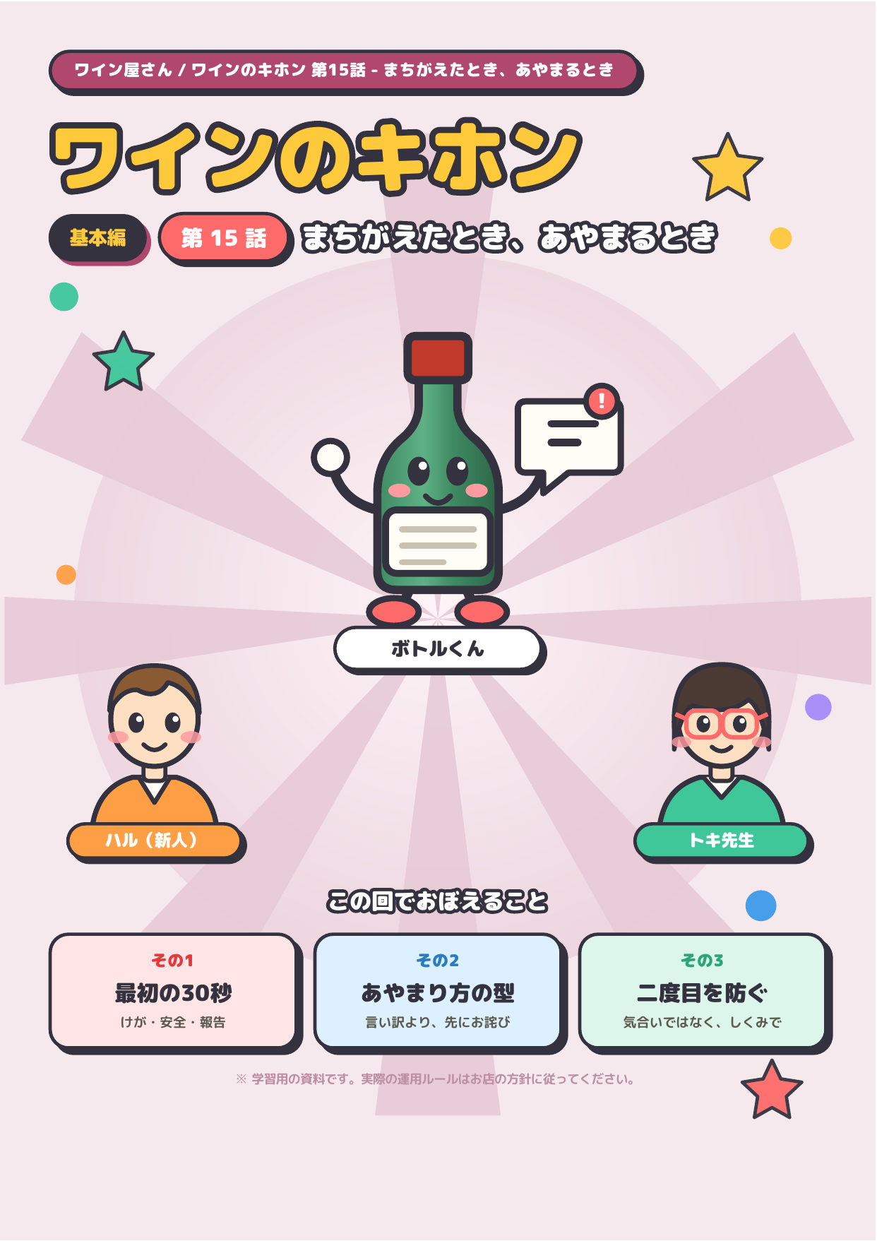 ワインのキホン 第15話 ─ まちがえたとき、あやまるとき 表紙
